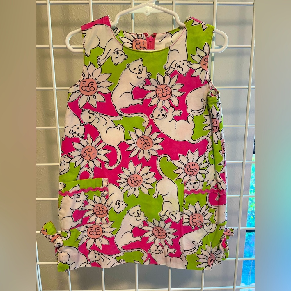 LILLY PULITZER, Size 4, Sun & Cheetah Print Shift Dress